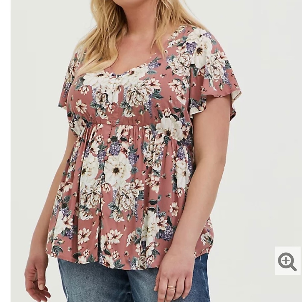 Torrid floral babydoll top
